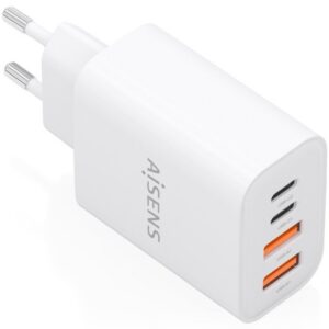 Cargador de Pared GaN Aisens A110-1027/ 2xUSB Tipo-C/ 2xUSB/ 32W/ Blanco 8435739905036 A110-1027 AIS-CARGA A110-1027