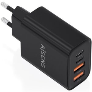 Cargador de Pared GaN Aisens A110-1028/ 2xUSB Tipo-C/ 2xUSB/ 32W/ Negro 8435739905043 A110-1028 AIS-CARGA A110-1028