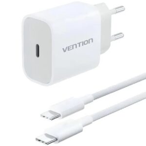 Cargador de Pared Vention G16W0-EU/ 1xUSB Tipo-C + Cable USB Tipo-C/ 20W 6922794790322 G16W0-EU VEN-CARGA G16W0-EU