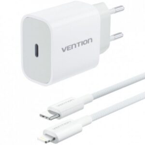 Cargador de Pared Vention G17W0-EU/ 1xUSB Tipo-C + Cable Lightning/ 20W 6922794790346 G17W0-EU VEN-CARGA G17W0-EU