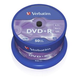 DVD+R Verbatim Advanced AZO 16X/ Tarrina-50uds 023942435501 43550 VERB-DVD+R 4.7GB 50U