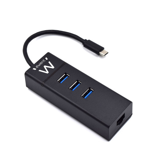 Ewent EW1141 hub de interfaz USB 3.2 Gen 1 (3.1 Gen 1) Type-C 5000 Mbit/s Negro - Imagen 2