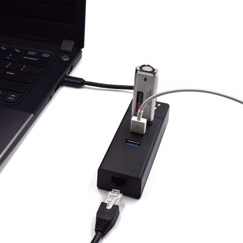 Ewent EW1141 hub de interfaz USB 3.2 Gen 1 (3.1 Gen 1) Type-C 5000 Mbit/s Negro - Imagen 3