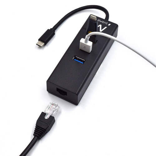 Ewent EW1141 hub de interfaz USB 3.2 Gen 1 (3.1 Gen 1) Type-C 5000 Mbit/s Negro - Imagen 4