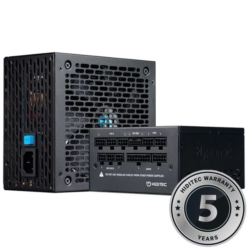 Fuente de Alimentación Hiditec GDX850 V3/ 850W/ Ventilador 14cm/ ATX 3.1/ PCIe 5.1/ 80 Plus Gold 8436545693926 PSU010050 HID-FUENTE 850W GDX850V3 G