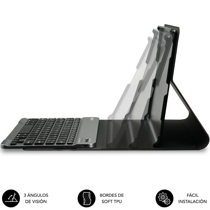 Funda con Teclado Subblim KeyTab Pro BT para Tablets Samsung Galaxy A11+/ Negra - Imagen 4