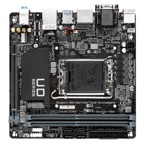 Gigabyte H610I DDR4 placa base Intel H610 Express LGA 1700 mini ITX - Imagen 2