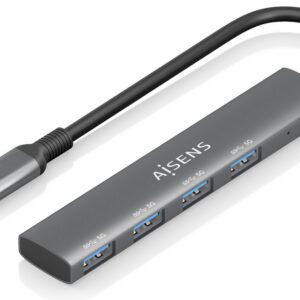 HUB AISENS USB 3.1 USB-C USB-C/M-4XTIPO A/H GRIS 15CM 8435739903100 A109-0943