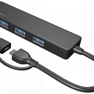HUB NATEC MAYFLY USB-C 3.0 4 PUERTOS + ADAPTADOR USB-A 5901969438888 NHU-2023
