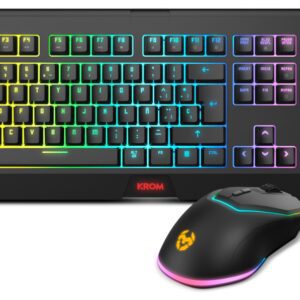 KROM KABALA  Kit Teclado y Ratón Wireless RGB SP 8436587974359 NXKROMKBLSP