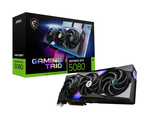 MSI GAMING GEFORCE RTX 5080 16G TRIO OC tarjeta gráfica NVIDIA 16 GB GDDR7 4711377292160 | P/N: 912-V531-005 | Ref. Artículo: 1392917