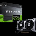 MSI GeForce RTX 5060 8G VENTUS 2X OC NVIDIA 8 GB GDDR7 4711377344272 | P/N: 912-V537-002 | Ref. Artículo: 1399902