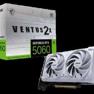 MSI GeForce RTX 5060 8G VENTUS 2X OC WHITE NVIDIA 8 GB GDDR7 4711377344296 | P/N: 912-V537-003 | Ref. Artículo: 1398306