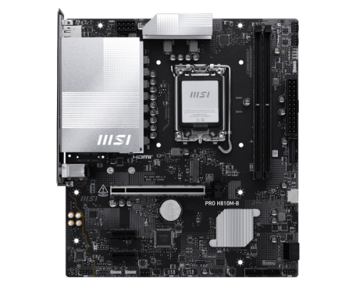 MSI PRO H810M-B placa base Intel H810 LGA 1851 (Socket V1) micro ATX 4711377337977 | P/N: 911-7E64-001 | Ref. Artículo: 1402063