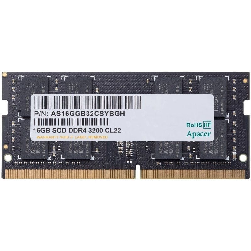 Memoria RAM Apacer AS16GGB32CSYBGH 16GB/ DDR4/ 3200MHz/ 1.2V/ CL22/ SODIMM AS16GGB32CSYBGH APA-16GB AS16GGB32CSYBGH