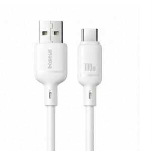 OS-BASEUS SILKY FAST CHARGING DATA CABLE USB-A TO USB-C 3A 2M MOON WHITE 6932172692582 | P/N: P10377703213-03 | Ref. Artículo: 1406092