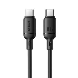 OS-BASEUS SILKY SERIES FAST CHARGING CABLE TYPE-C TO TYPE-C 100W 1M CLUSTER BLACK 6932172668815 | P/N: P10377704113-00 | Ref. Artículo: 1406094