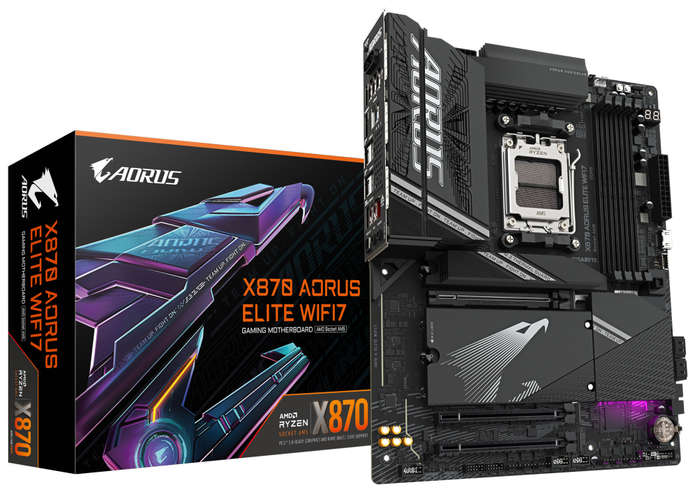 PLACA BASE GIGABYTE X870 AORUS ELITE WIFI7 AM5 ATX 4XDDR5 4719331864811 9MX87EL7-00-10