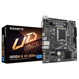 PLACA GIGABYTE H610M H V3 INTEL1700 2DDR4 HDMI PCIE4.0 4SATA3 USB3.2 M-ATX 4719331859718 P/N: 9MH61NH3-00-G10 | Ref. Artículo: GA-H610MH-V3-DDR4