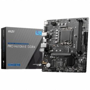 PLACA MSI PRO H610M-E D4 INTEL1700 2DDR4 HDMI 4SATA3 MATX 4711377002660 P/N: 911-7D48-007 | Ref. Artículo: 911-7D48-007