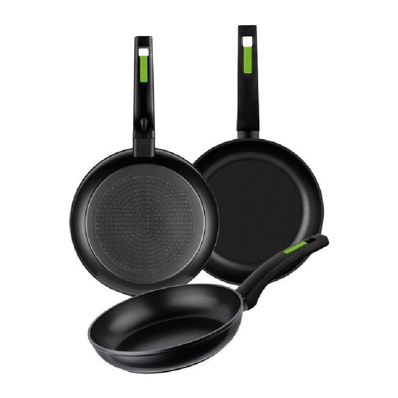 Pack 3 Sartenes Monix Green M481241/ Ø18cm/ Ø22cm/ Ø26cm/ Aluminio forjado 8435092423253 M481241 MON-SARTEN M481241