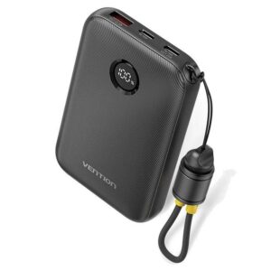 Powerbank 10000mAh Vention FKAB0-C/ 22.5W/ Negra/ Incluye Cable USB Tipo-C 6922794791237 FKAB0-C VEN-BAT FKAB0-C