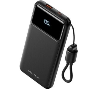 Powerbank 10000mAh Vention XGYB0-39-TY/ 22.5W/ Negro/ Incluye Cable USB Tipo-C 6922794797666 XGYB0-39-TY VEN-BAT XGYB0-39-TY