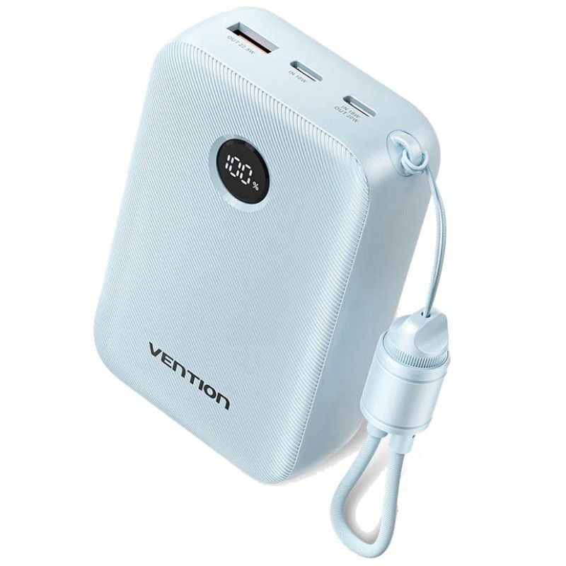 Powerbank 20000mAh Vention FKBL0-C/ 22.5W/ Azul/ Incluye Cable USB Tipo-C 6922794791817 FKBL0-C VEN-BAT FKBL0-C