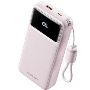 Powerbank 20000mAh Vention XGYP0-40-TY/ 22.5W/ Rosa/ Incluye Cable USB Tipo-C 6922794797734 XGYP0-40-TY VEN-BAT XGYP0-40-TY