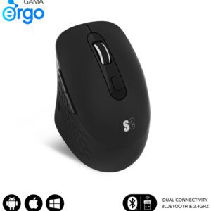 RATON SUBBLIM CURVE ERGO DUAL BLANCO BLUETOOTH BATERIA RECARGABLE 8436586742997 SUBMO-EDCUR01