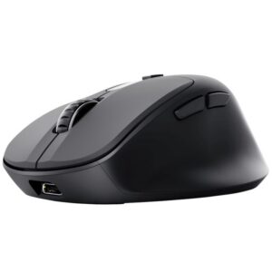 Ratón Ergonómico Inalámbrico Trust Zevo 25991/ Batería recargable/ Hasta 4000 DPI/ Negro 8713439259919 25991 TRU-MOU ZEVO BK