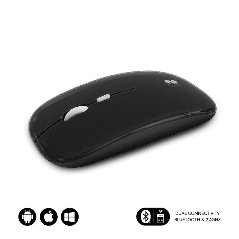 Ratón Inalámbrico Subblim Dual Flat/ Batería recargable/ Hasta 1600 DPI 8436586742249 SUBMO-DFLAT20 SUB-MOU DUAL FLAT RECAR BK