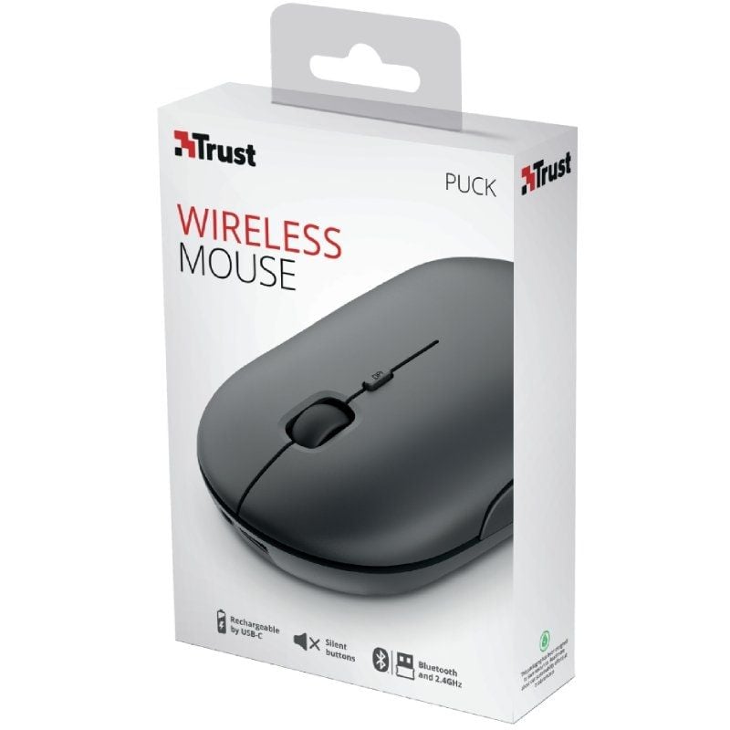 Ratón Inalámbrico Trust Puck/ Batería recargable/ Hasta 1600 DPI - Imagen 5