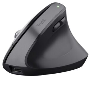 Ratón Vertical Inalámbrico Trust Bayo+/ Batería Recargable/ Hasta 2400 DPI 8713439251463 25146 TRU-MOU BAYOP MULTI BK