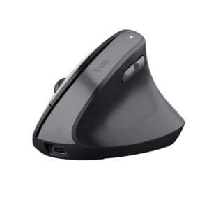 Ratón Vertical Inalámbrico Trust Bayo II/ Batería recargable/ Hasta 2400 DPI 8713439251456 25145 TRU-MOU BAYO II WIR BK