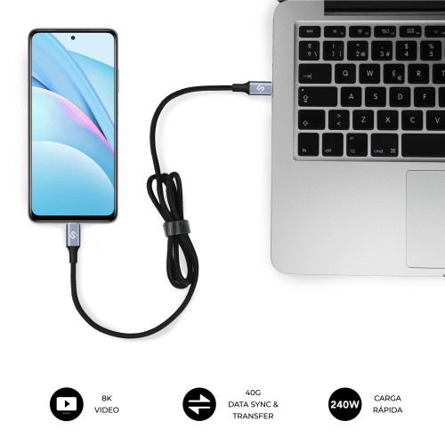 SUBBLIM CABLE HIGH 240w C-C USB4.0 8K 1,5m - Imagen 5