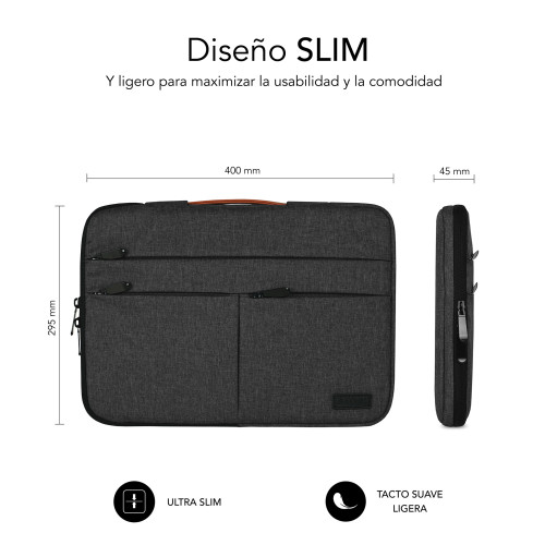SUBBLIM Funda Air Padding 360 Sleeve 15,6" Dark Grey - Imagen 6