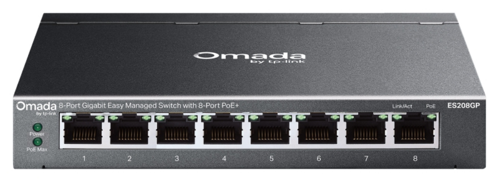 SWITCH OMADA TP-LINK ES208GP 8-PORT GIGABIT EASY MANAGED WITH 8-PORT POE+ 1210002609708 ES208GP