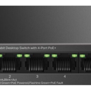 SWITCH TP-LINK LS105GP 5 PUERTOS GIGA CON 4 PUERTOS POE+ 4895252504545 LS105GP