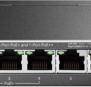 SWITCH TP-LINK TL-SG1006PP 6 PUERTOS 10/100 4 PUERTOS POE+ 4895252500325 TL-SG1006PP