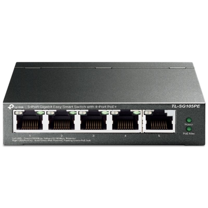 Switch TP-Link TL-SG105PE 5 Puertos/ RJ-45 10/100/1000 PoE 1210002616850 TL-SG105PE V2 TPL-SWITCH TL-SG105PE V2