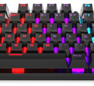 TECLADO GAMING KROM KASIC TKL RAINBOW ES USB RETROILUMINADO MECANICO NEGRO 8436587972713 NXKROMKASICTKL