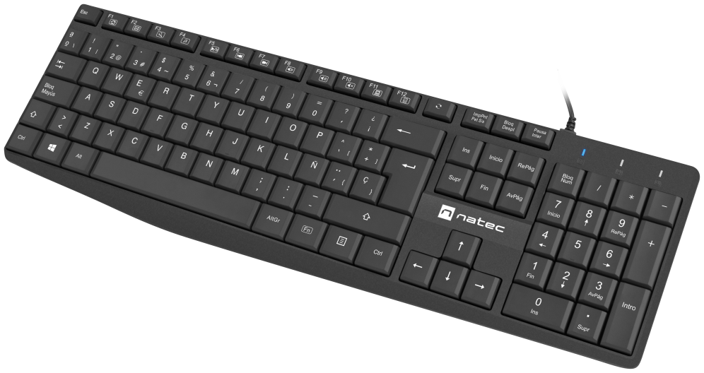 TECLADO NATEC NAUTILUS SLIM LAYOUT USB NEGRO 5901969435375 NKL-1948
