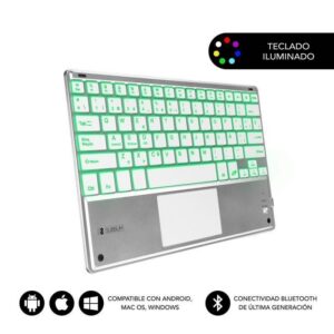 Teclado Compacto Inalámbrico Subblim SMBT50/ Plata 8436586740603 SUB-KBT-SMBT50 SUB-TEC SMBT50