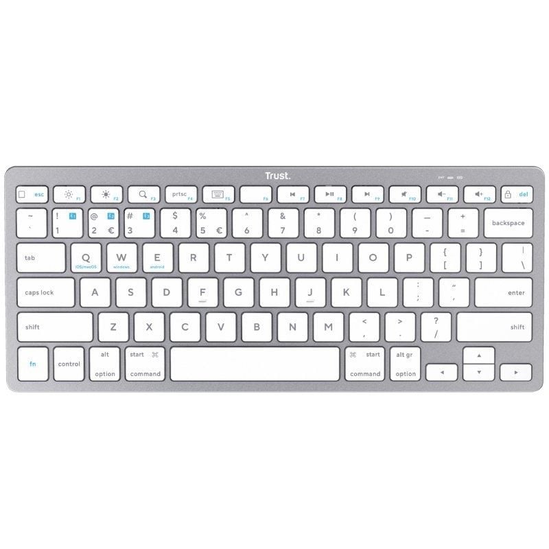 Teclado Compacto Inalámbrico Trust 24654/ Plata - Imagen 2