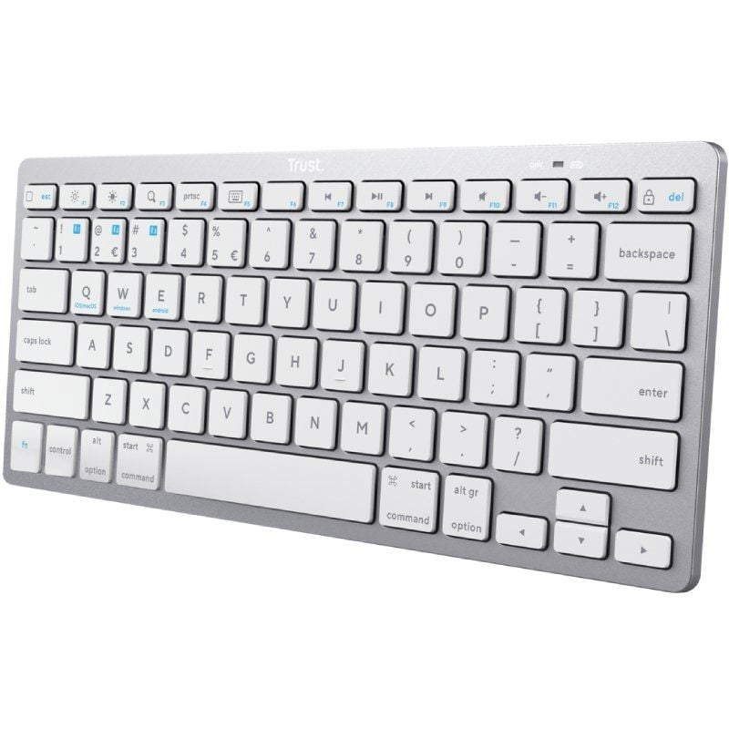 Teclado Compacto Inalámbrico Trust 24654/ Plata 8713439246544 24654 TRU-TEC 24654