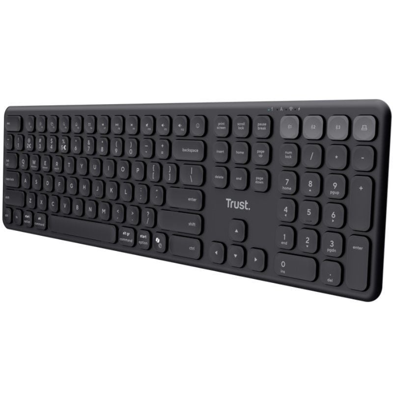 Teclado Compacto Inalámbrico Trust Vaiya 8713439256352 25635 TRU-TEC VAIYA BK