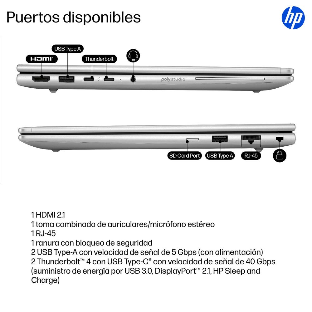 Portatil hp elitebook 6 g1i u7 - 255u - 16gb - ssd 512gb - 14 pulgadas - w11p - Imagen 5