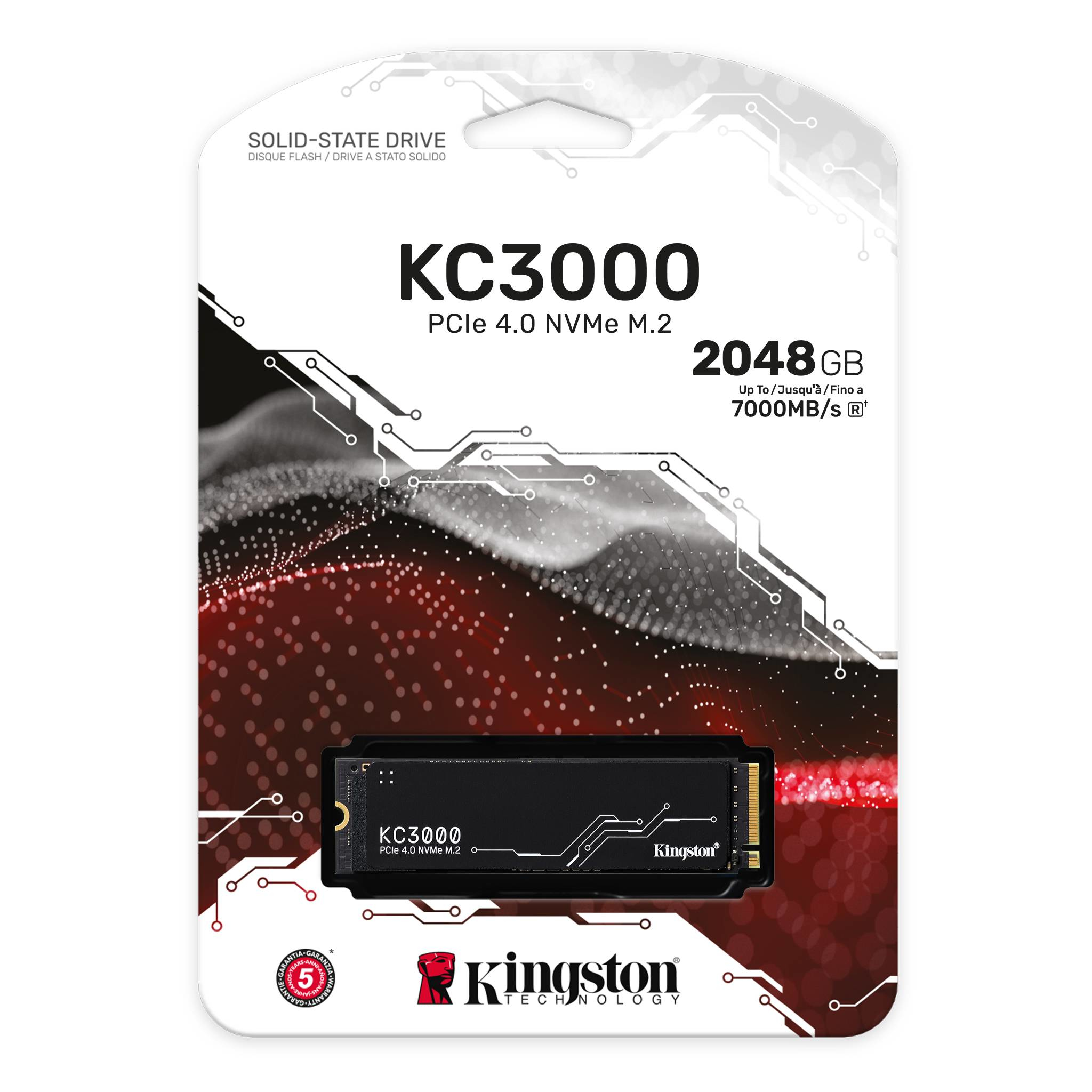 Disco duro interno ssd kingston kc3000 2tb m.2 nvme pci - e 4.0 - Imagen 3