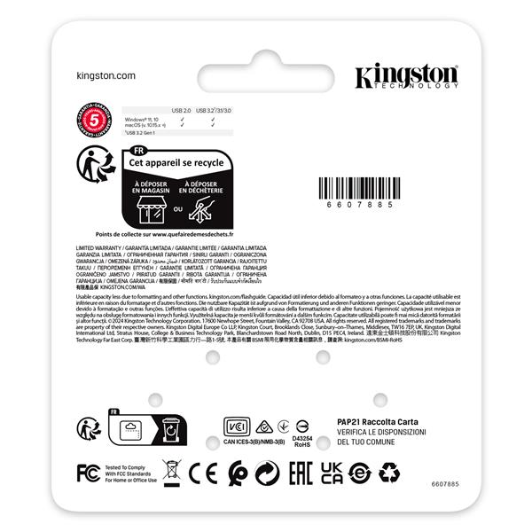 Memoria usb 3.2 kingston 128 gb datatraveler se9 g3 - Imagen 4